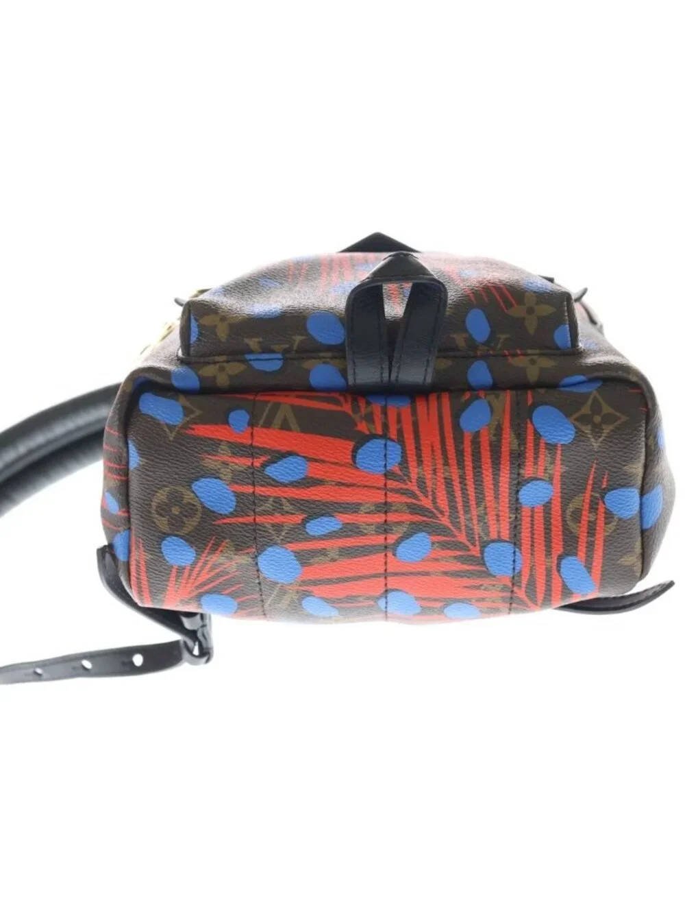 Louis Vuitton Jungle Dot Palm Springs PM Backpack Brown Red Leather Gold
